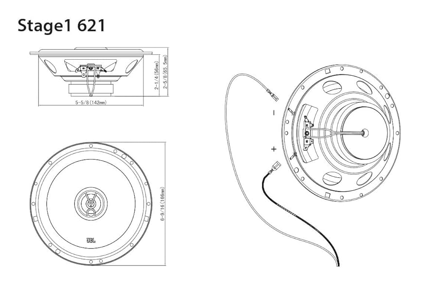 JBL Stage1シリーズ 621　(ペア） JBL STAGE1 621 - 6.5