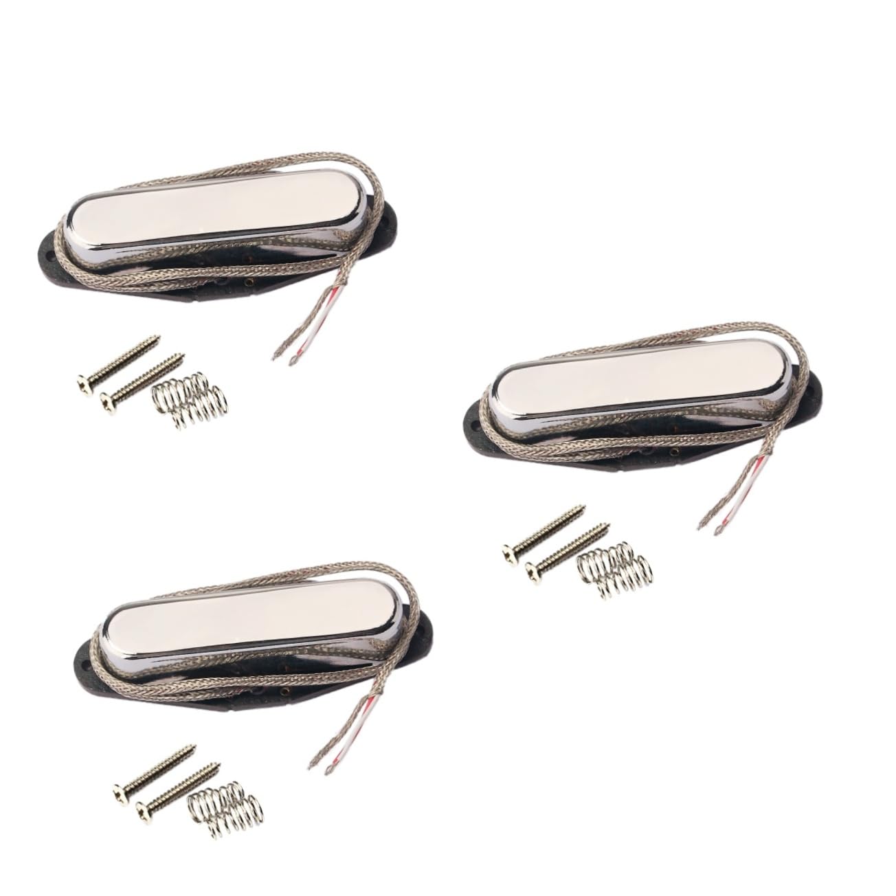SUPVOX 3pezzi Pickup Per Chitarra Elettrica Collo Cromato Design Vintage Con Struttura e Filo Compatibile Con e Bassi Prestazioni Ottimali e Toni Caldi