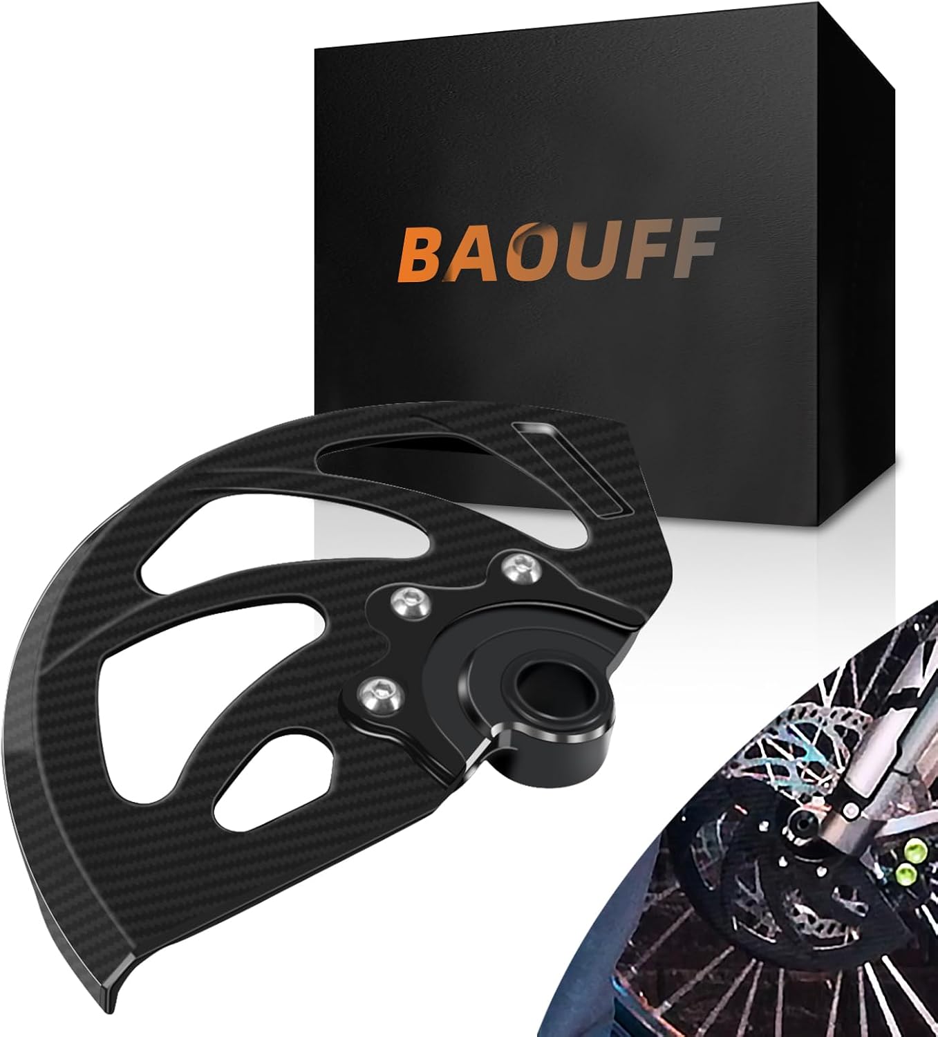 Real Carbon Fiber Front Brake Disc Guard for Surron,Brake Rotor Protector Guards for Dirt Bike Surron Light Bee X/Light Bee S