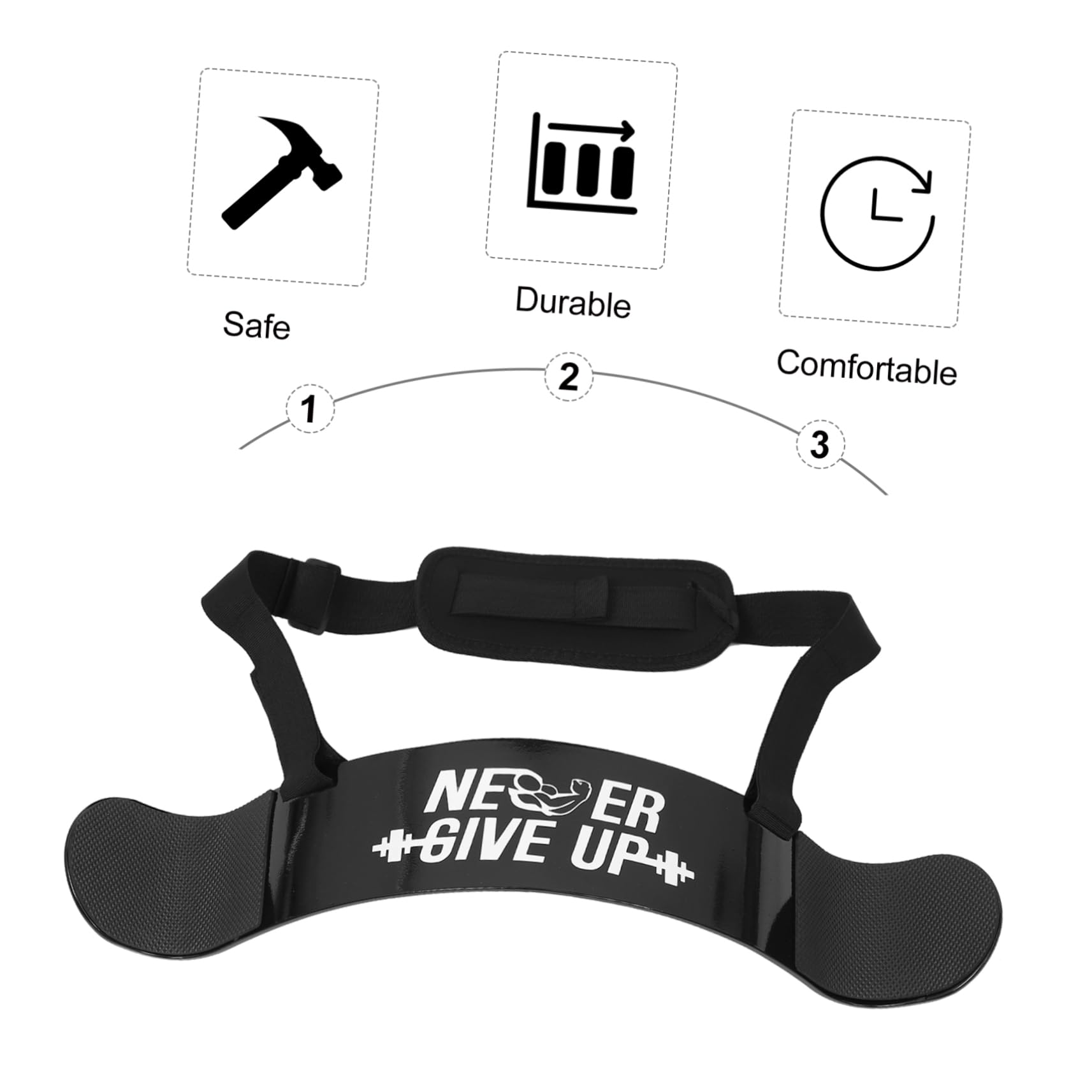 SUPVOX Entrenador de Bíceps y Antebrazo Flexión de Brazos Tabla de Entrenamiento de Bíceps Negra Herramienta para Desarrollar Músculo Entrenamiento Fitness Pesas Gimnasio Uso Doméstico