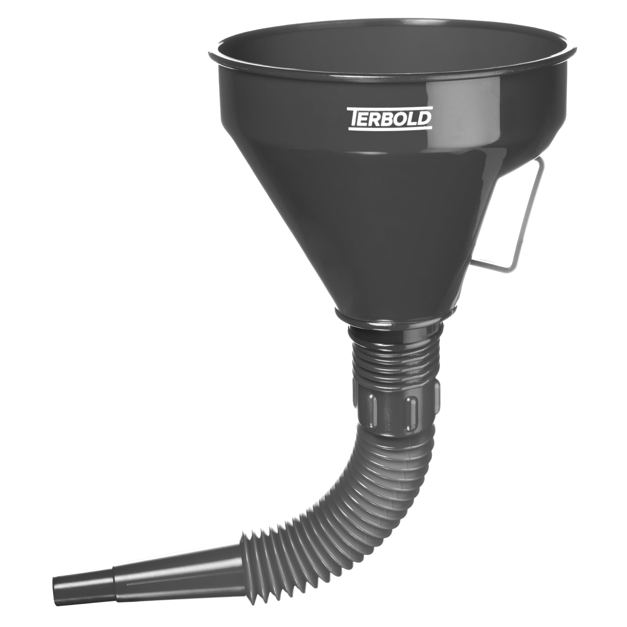 Imbuto flessibile automobilistico con tubo, imbuto ad olio flessibile a collo largo per uso automobilistico, gas, liquido di trasmissione, carburante per auto, scarico olio (grigio)