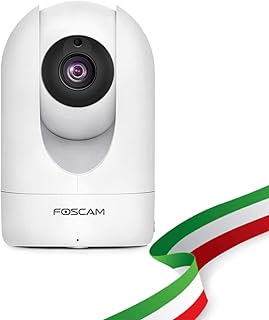 Foscam R2M Telecamera IP di videosorveglianza WiFi Telecamera da interno wireless ad alta risoluzione 2MP con PanTilt Compatibile con Alexa Foscam R2M Telecamera IP di videosorveglianza WiFi Telecamera da interno wireless ad alta risoluzione 2MP con PanTilt Compatibile con Alexa