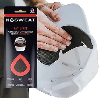 NoSweat Golf Hat Sweat Liner  Prevents Stains & Odor Patented Technology Made in The USA