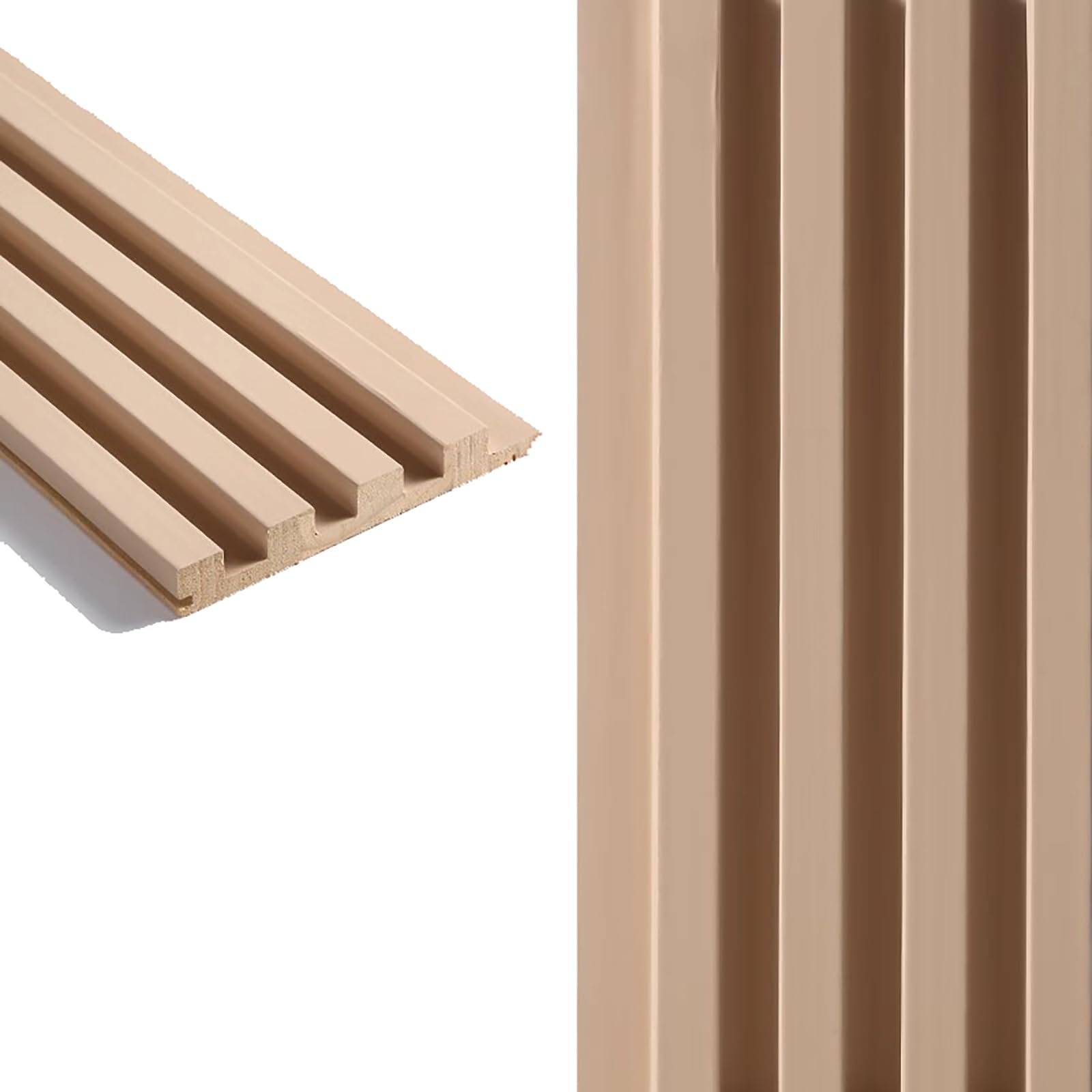 Paneles de pared de listones de madera para decoración interior moderna, solución acústica de revestimiento de pared para sala de estar, dormitorio y oficina