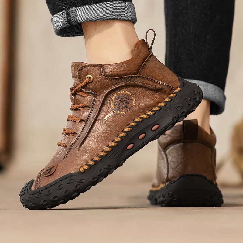 LZDZN Mens Boots For Men Chelsea Shoes Leather High Top Casual Men's Size Man Shoe Fashion Sneakers - Image 6