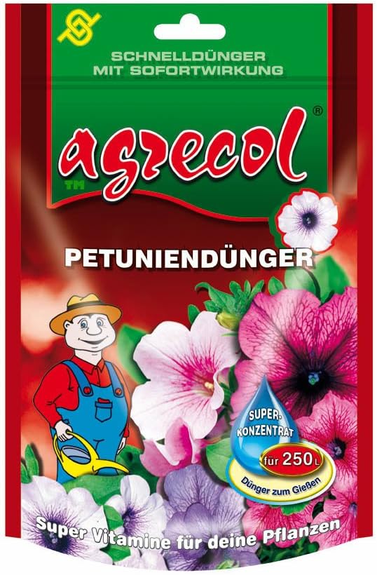 Premium fertiliser for petunia, begonia and surfinia with fast action, highly concentrated for 200 l of water and highly efficient