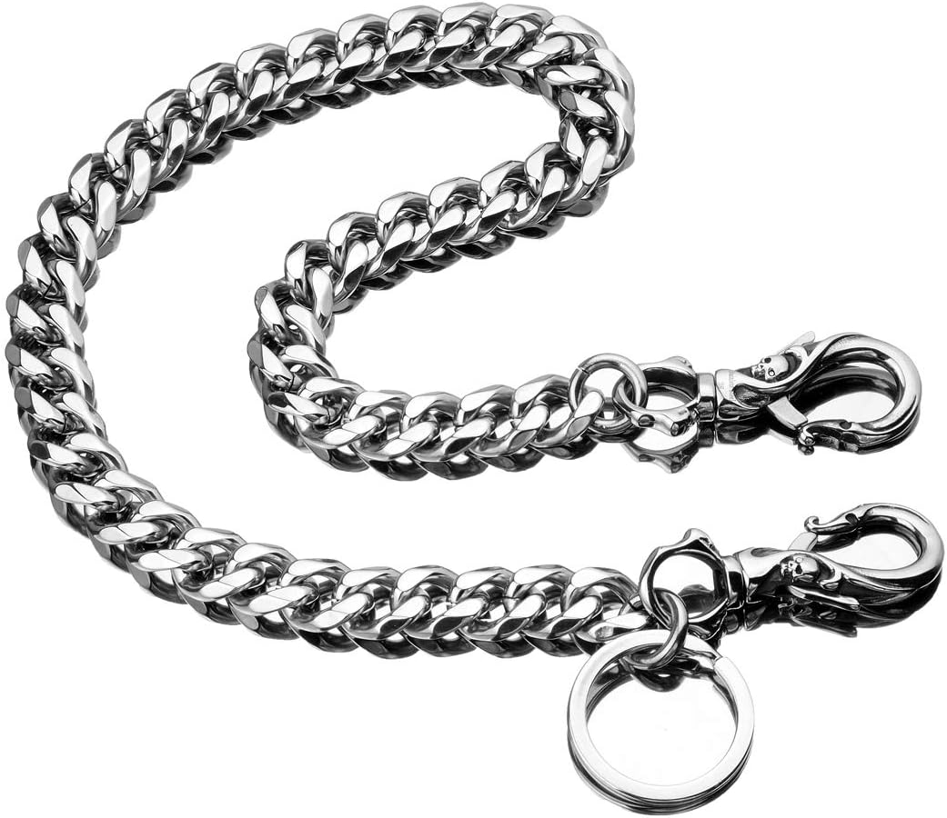 Full Stainless Steel Anti-Lost Keychain Firm Secure Key Chain Never Rust, Bend or Break