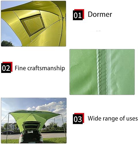 Miniatura 3 de Vilemoon Toldo impermeable para automóvil, toldo para portón trasero de SUV, toldo portátil para automóvil, caravana, remolque, toldo para
