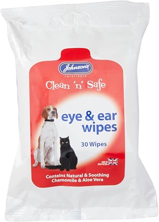 Johnsons Veterinary Clean N Safe Pet Eye & Ear Wipes One Size Multicoloured