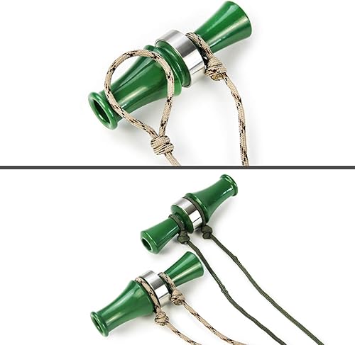 Miniatura 6 de GUGULUZA Cordón de llamada de pato con cuerda de paracaídas de 550 libras que asegura 5 llamadas, bucles ajustables, cordón trenzado de nailon de