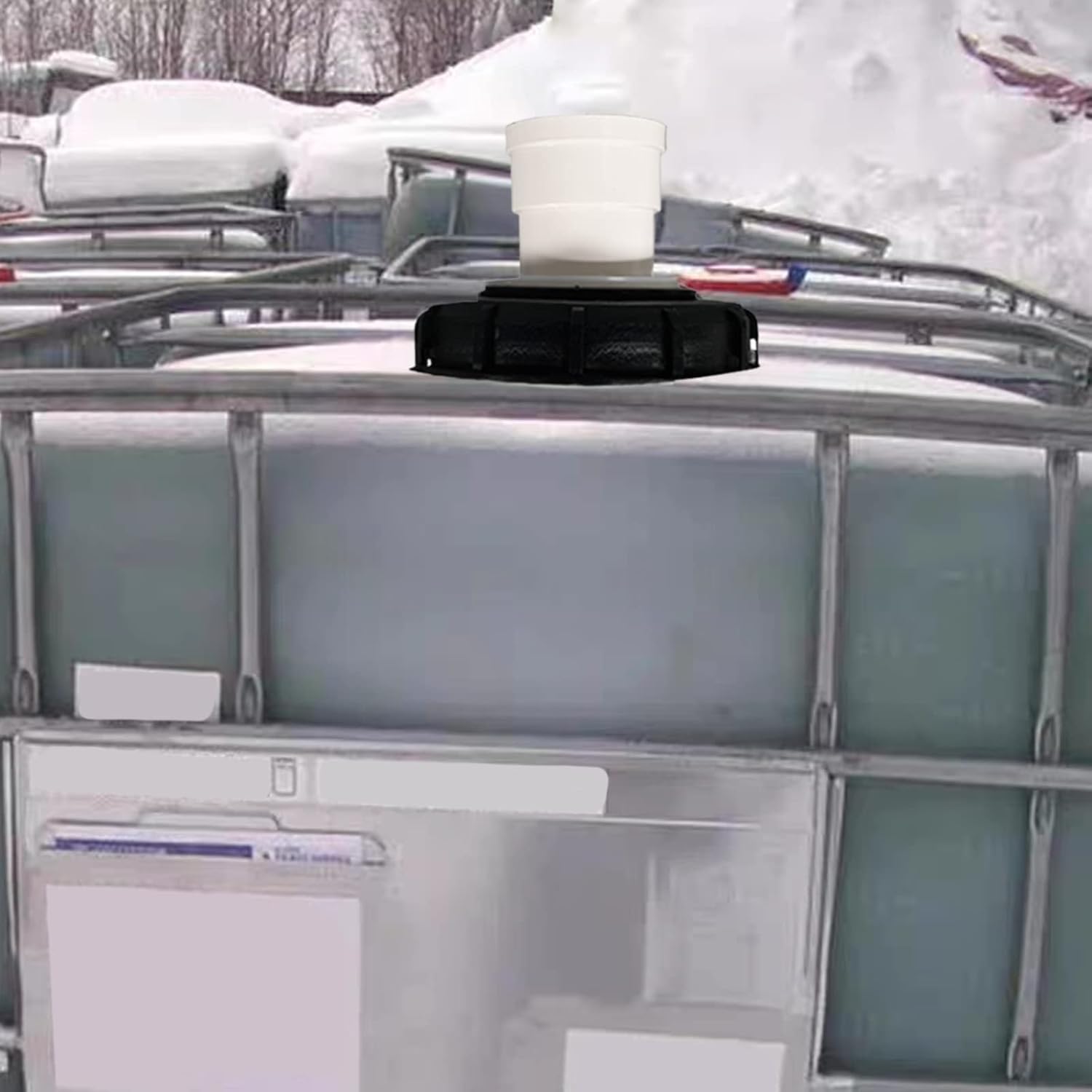 Water Butts Barrels, IBC Tank Lid Filter Rainwater Tank Lid Nylon IBC Filter Adapter for Rainwater IBC Container 165mm