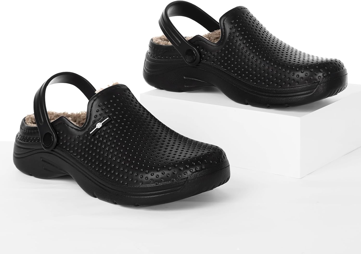 Men's Women's Lined Clogs Winter Waterproof Slippers Slip On Garden Shoes Non-Slip Home House Slipper Indoor Outdoor Mules with Soft Fleece Lining - Image 6