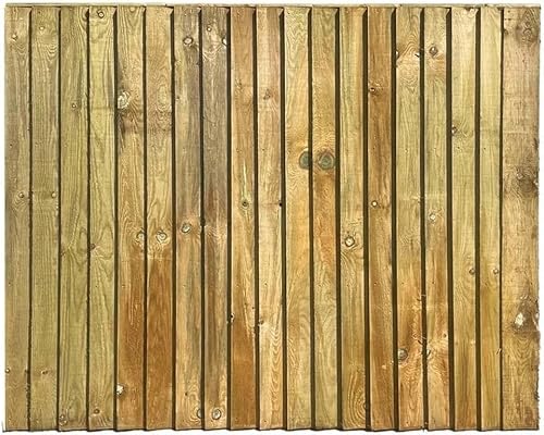 Crown & Kingdom Heavy Duty Feather Edge Fence Panels – Pressure Treated Tanalised Timber Closeboard Garden Fencing – Strong Privacy Boundary Panels (6FT x 4FT)