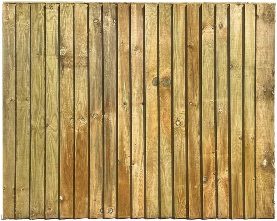 Crown & Kingdom Heavy Duty Feather Edge Fence Panels – Pressure Treated Tanalised Timber Closeboard Garden Fencing – Strong Privacy Boundary Panels (6FT x 3FT)