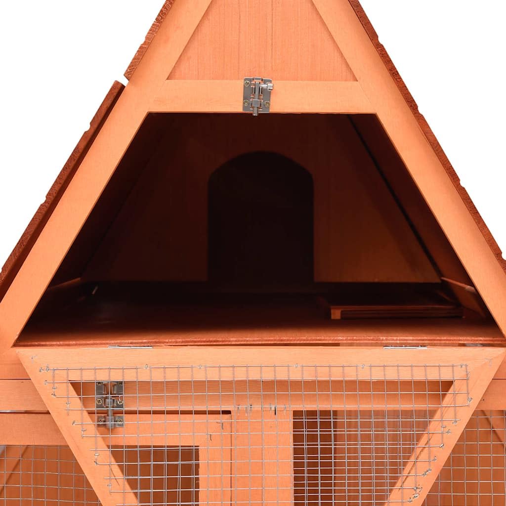 Kaninchenstall 152x127x109,5 cm Massivholz Tanne