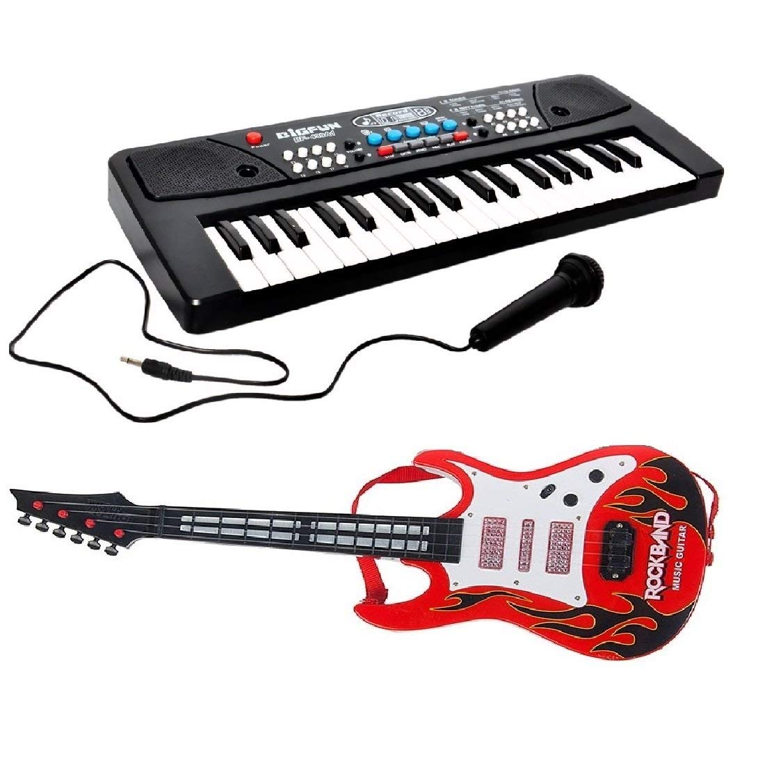 KMC-Kidoz 37 Key Piano Keyboard with Recording and Mic with Musical Guitar (B07Y3FXDXN) Amazon Price History, Amazon Price Tracker