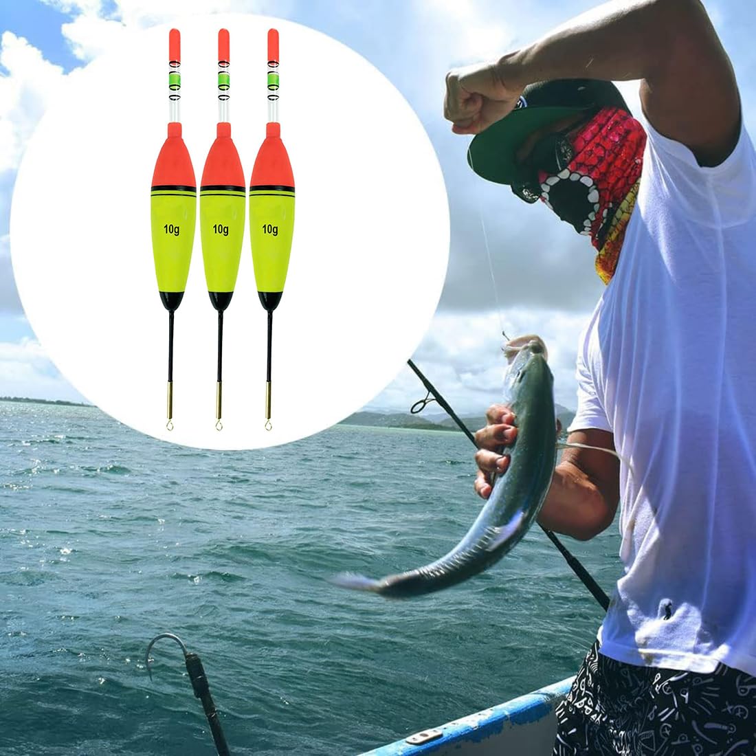 Flotadores de Pesca,3 Piezas Flotadores de Espuma EVA,Kits de Flotadores de Pesca,para Pesca en Mar,Trucha,Lucio y Carpa(10G)