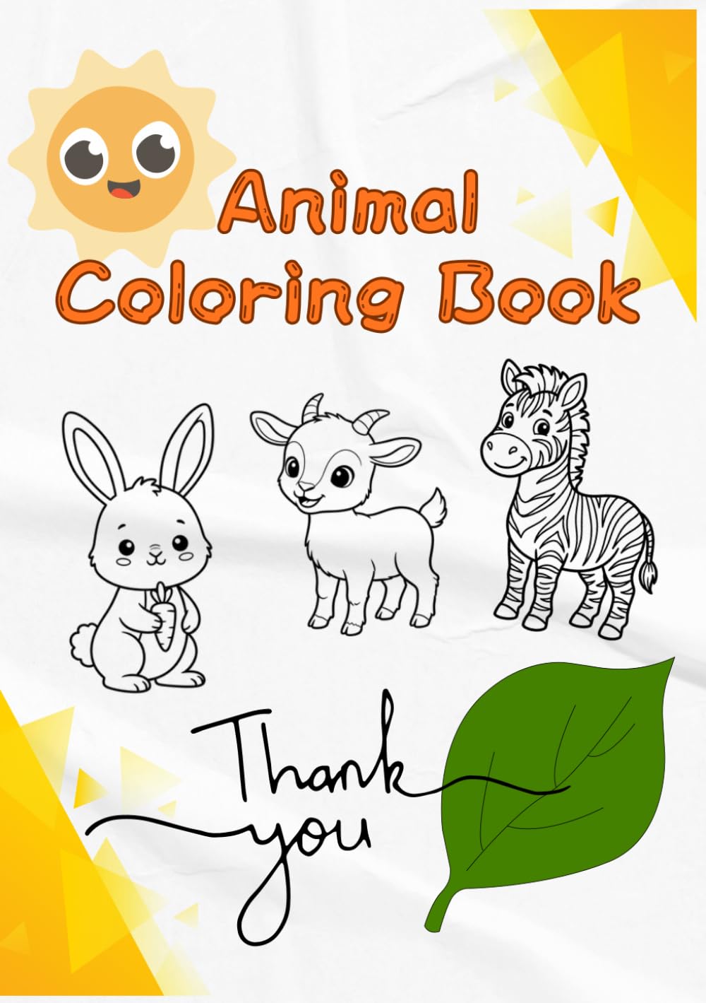 Animal Coloring Book: 15 Cute Monoline Designs of Zoo Animals for Kids Ages 6-8