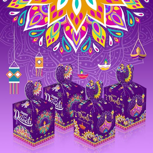 KYMY-Diwali-Treat-Boxes-12pcs-Happy-Diwali-Goodie-Candy-Gift-Boxes-for-Snack-Sugar-Chocolate-India-Festival-of-Lights-Gift-Boxes-Diwali-Decorations-for-India-Festival-Party-Favor