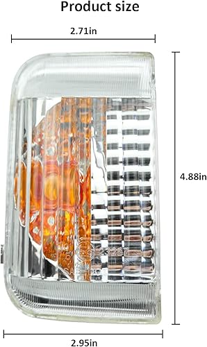 Miniatura 6 de YUANTUO Carcasa de luz intermitente para el lado izquierdo del conductor compatible con ProMaster 1500 2500 3500 2014-2021