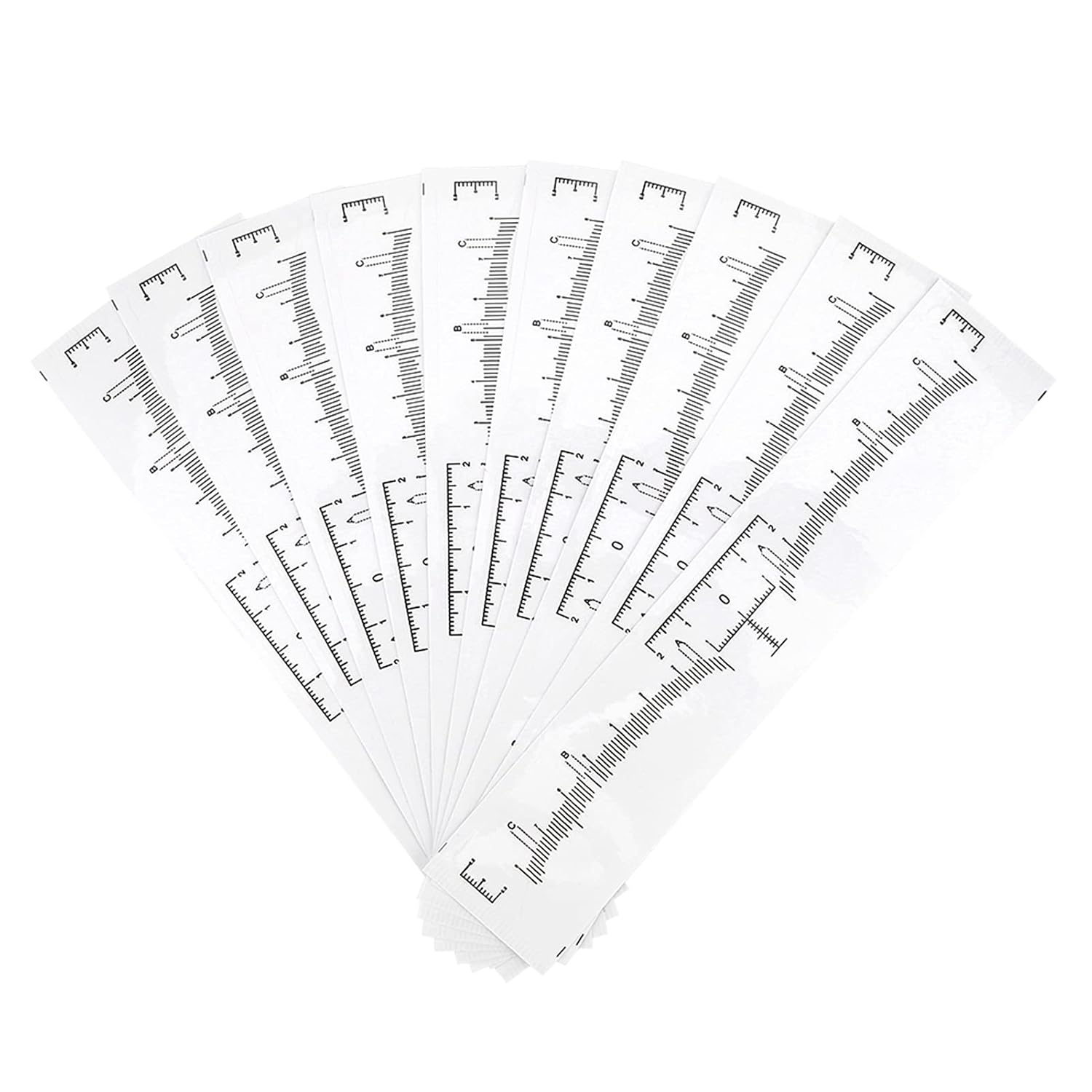 100pcs/Set Eyebrow Ruler Stencils Shape Kit For Microblading Supplies Disposable Makeup Eyebrow Mapping Makeup Tool Ruler Sticker Tattoo Stencil Measurement