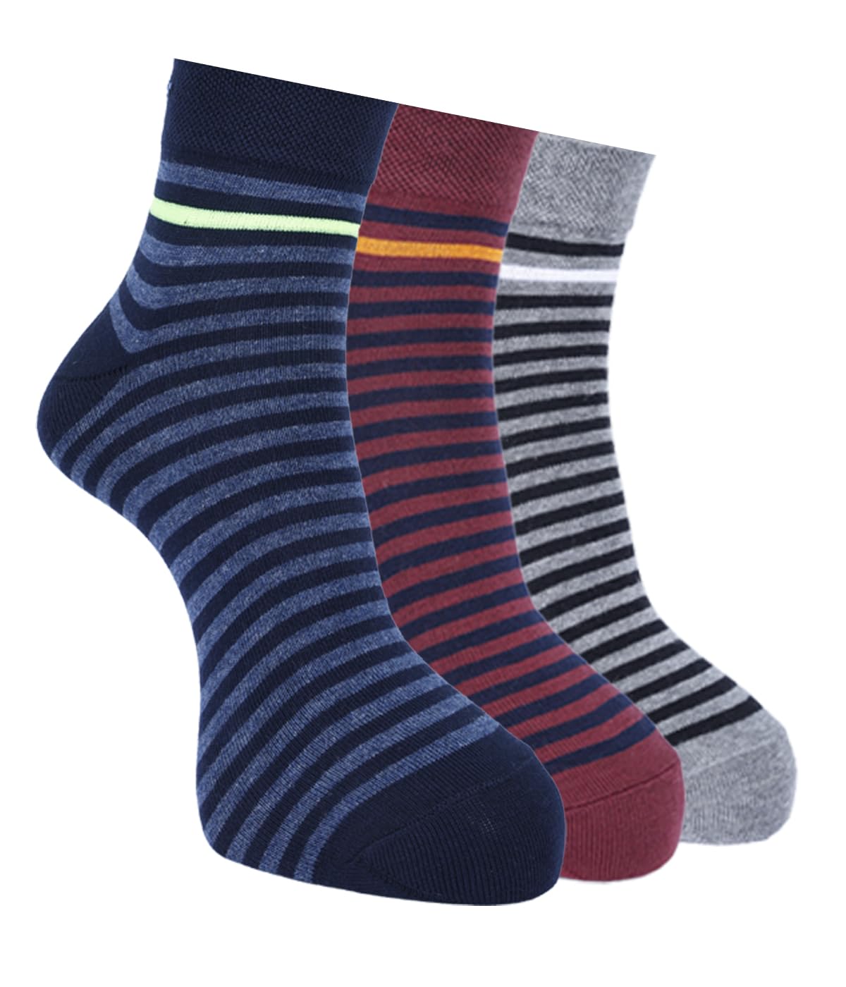 force nxt BY Dollar Socks for Men Solid Ankle Length Cotton Socks, Free Size, Pack of 3 (Multicoloured)-picture-32