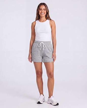 3 Pack Women's Cotton French Terry Shorts Athletic Casual Lounge Pockets | Available In Plus Size, Sweat, Sleep, Comfy, Gym, Workout, Summer, Drawstring, Elastic Waist, Knit, Soft, Yoga, Pajama