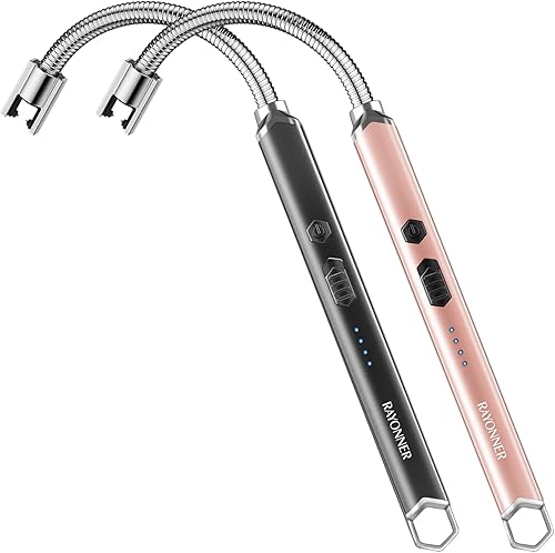 Vista 9 de RAYONNER Encendedor Eléctrico para Velas Encendedor USB Recargable Encendedor de Cuello Largo y Flexible Rellenos para Calcetines Navideños Regalos