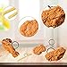 kapitomanio 4 pcs,Imitation Food Keychain French Fries Chicken Nuggets Fried Chicken Leg Food Pendant Keychain Accessories