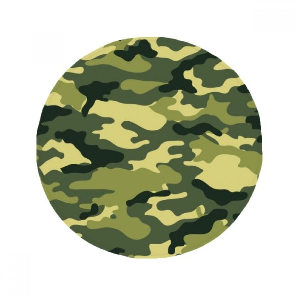 Tapis de sol pet salon rond motif illustration ligne grain camouflage 60cm