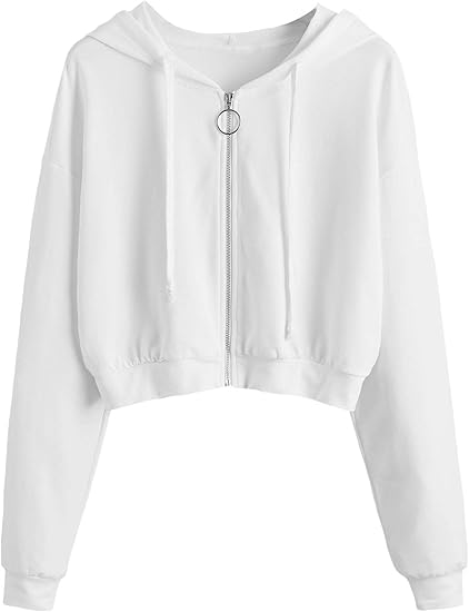 Amazon Romwe スウェットパーカー レディース アウター ショート丈 トップス プルオーバー フード ジップアップ 半袖 七分袖 韓国ファション 春 夏 秋 冬 Sサイズ トレーナー パーカー 通販 Amazon Romwe スウェットパーカー レディース アウター ショート丈 トップス プルオーバー フード ジップアップ 半袖 七分袖 韓国ファション 春 夏 秋 冬 Sサイズ トレーナー パーカー 通販