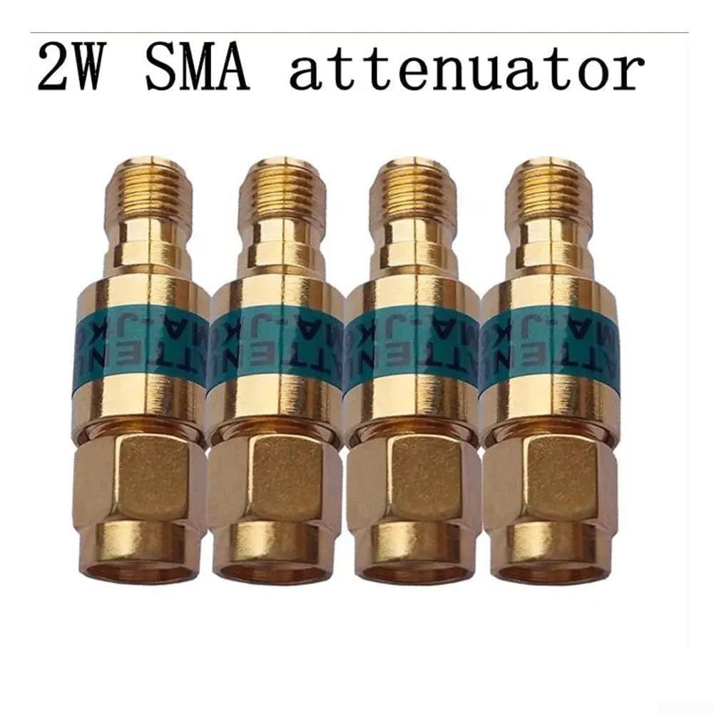 Atenuador coaxial RF macho a hembra 2W DC-6GHz Conector chapado en oro de cobre (3DB) for SMA-jk Macho