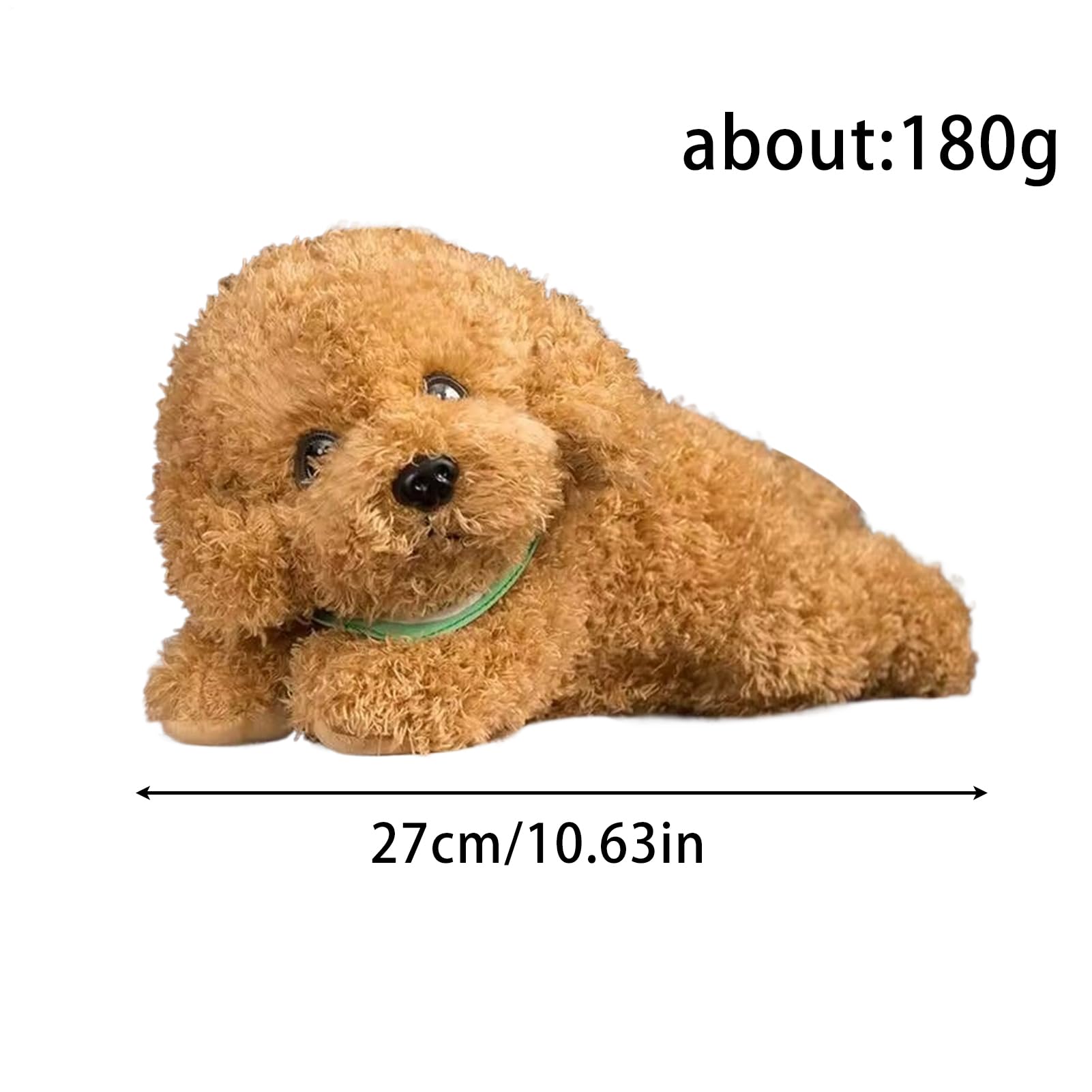 Giocattolo Realistico Per Cani Barboncino Peloso, Morbido PeIuche Realistico, 27 Cm, Cucciolo Di Peluche, Animale Di Peluche Per Cani, Compagno Coccoloso, Per Bambini Adolescenti Adulti Famiglia Natal