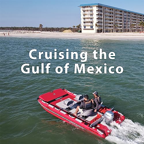 Sea Eagle FastCat Catamaran 2-4 Person Inflatable Boat-Rigid, High-Pressure, All-Drop Stitch, Easy Setup, Self-Bailing (FastCat14 Deluxe Package)
