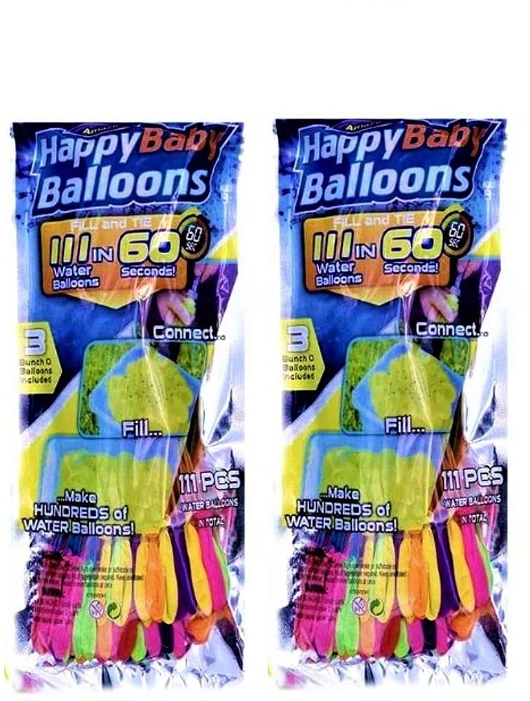 222Pcs Water Balloons Toys for Kids | Self Sealing Balloons in 3 Filling Bunch Pack For Girls & Boys | Splash Fight Bloonies Beach & Pool Games | Balloon Bombs For Birthday Party (222 Pcs)