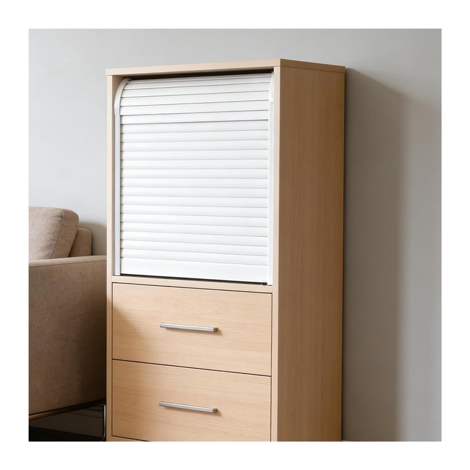 Accordion Folding Door Kit, Vertical Tambour Door Kit, ABS Roller, Kitchen Wardrobe RV, Space-Saving, Multiple Sizes(20x20in/50x50cm)
