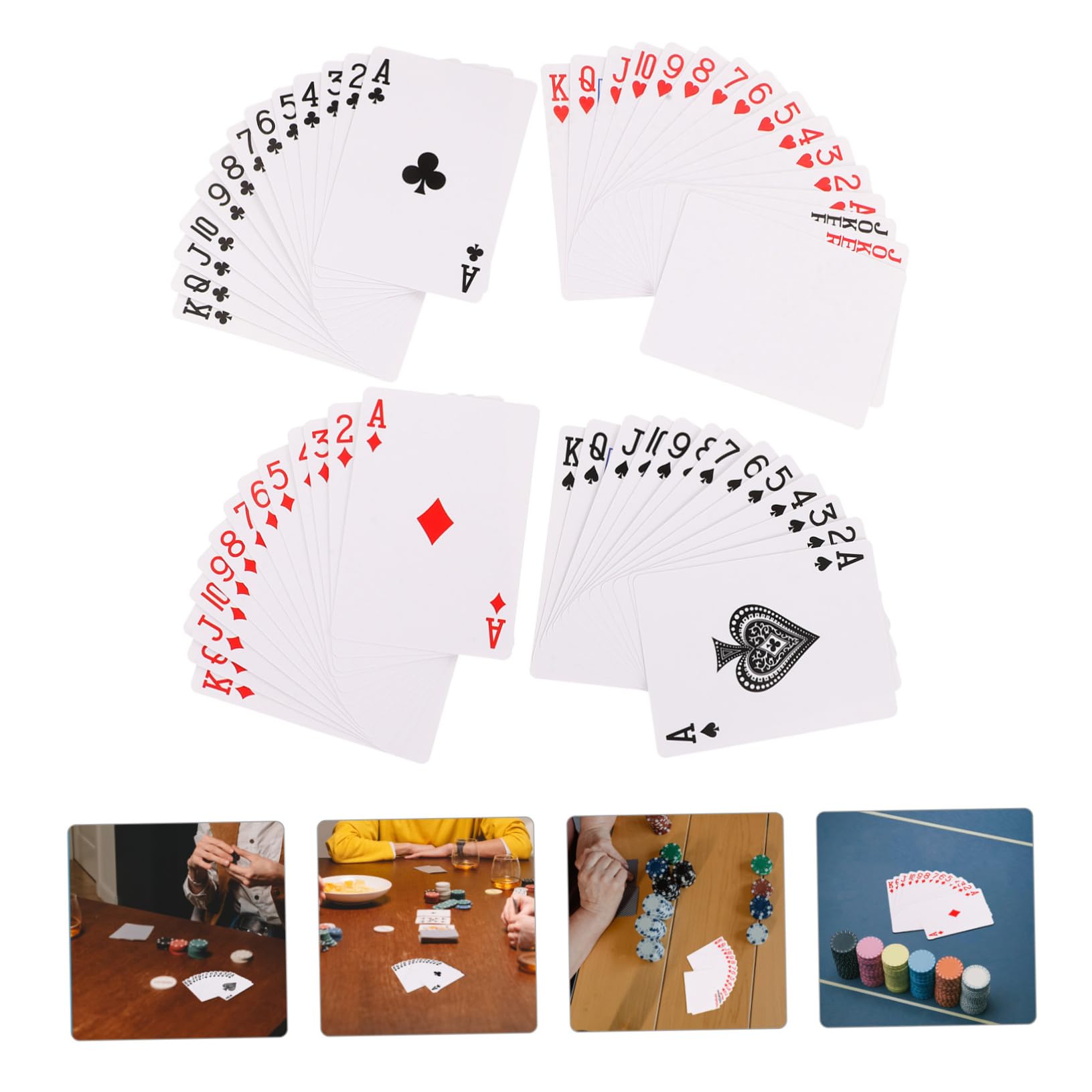 ibasenice 5sets Carte Da Poker Termiche Per Carte Vuote Per Giochi e Festività Materiale Sicuro e Portatile Per Divertimento Familiare e Creatività