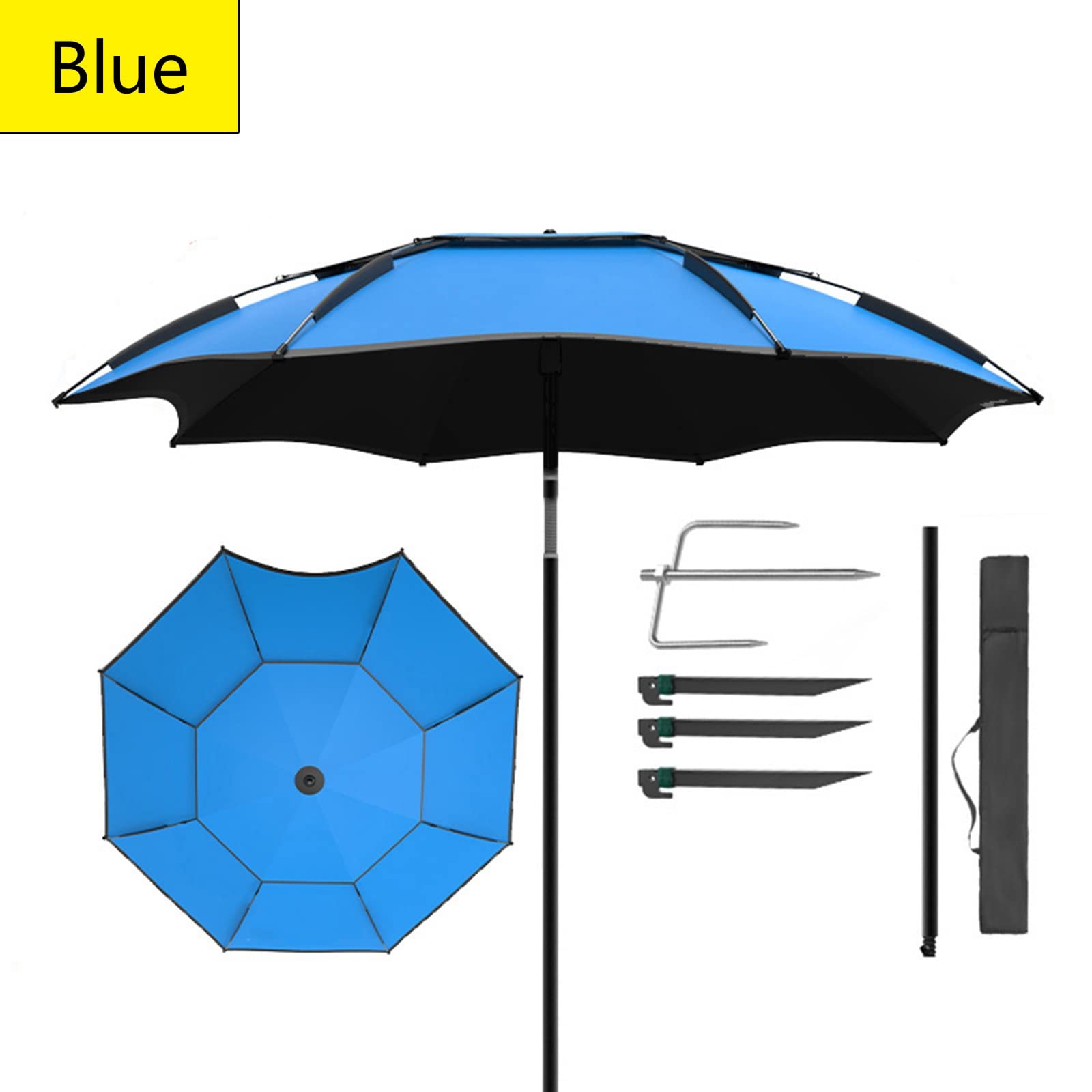 CMBSSTFC Ombrellone da Esterno, Ombrellone da Pesca Tettoia per Riparo da Esterno Resistente all'Acqua - con Asta Telescopica Inclinabile a 360° - Ombrelloni da Spiaggia Portatili con Borsa per Il