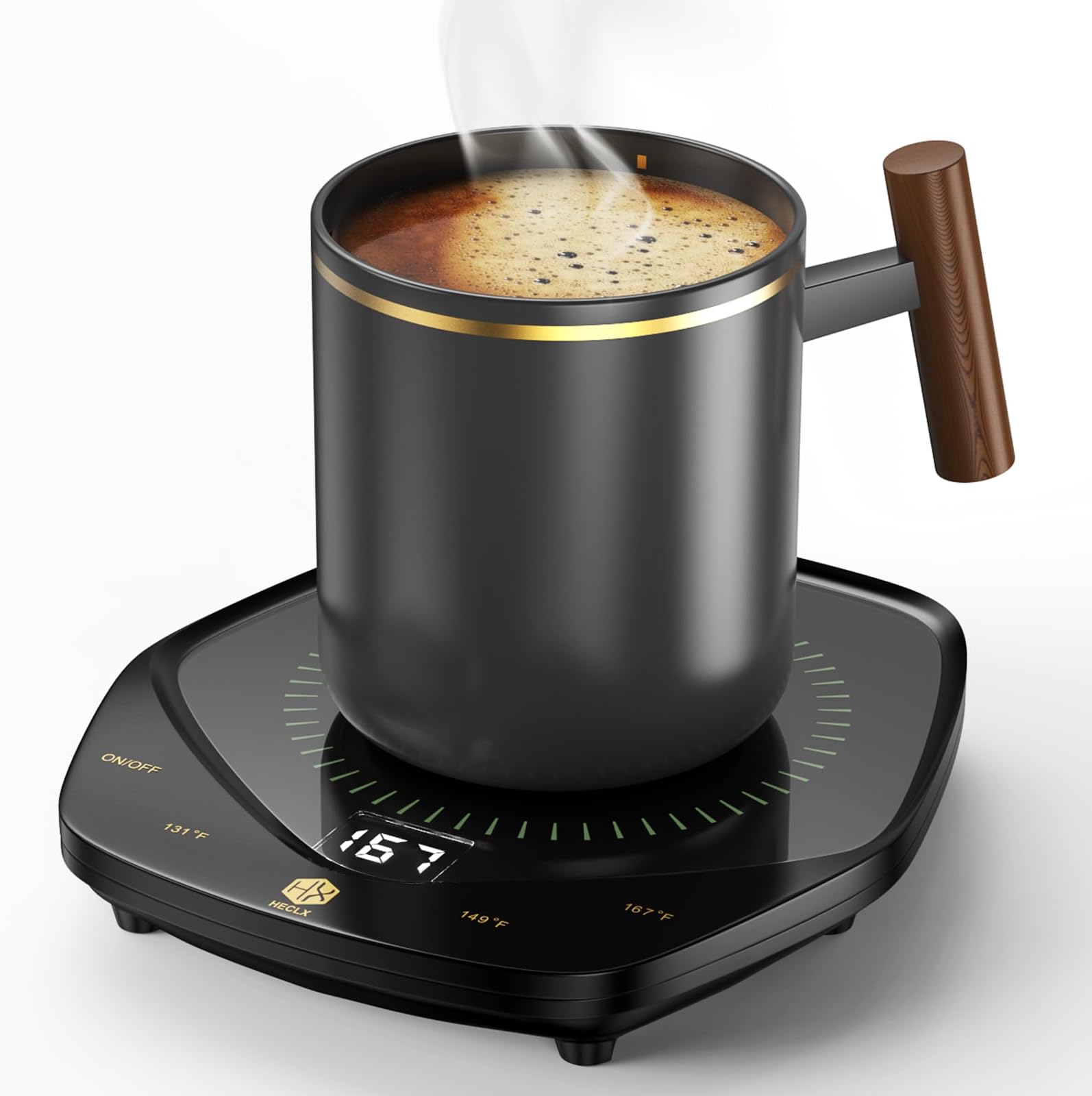 Lesipee Coffee Mug Warmer - 3 Temperature Settings With Auto Shut Off For Desk Office