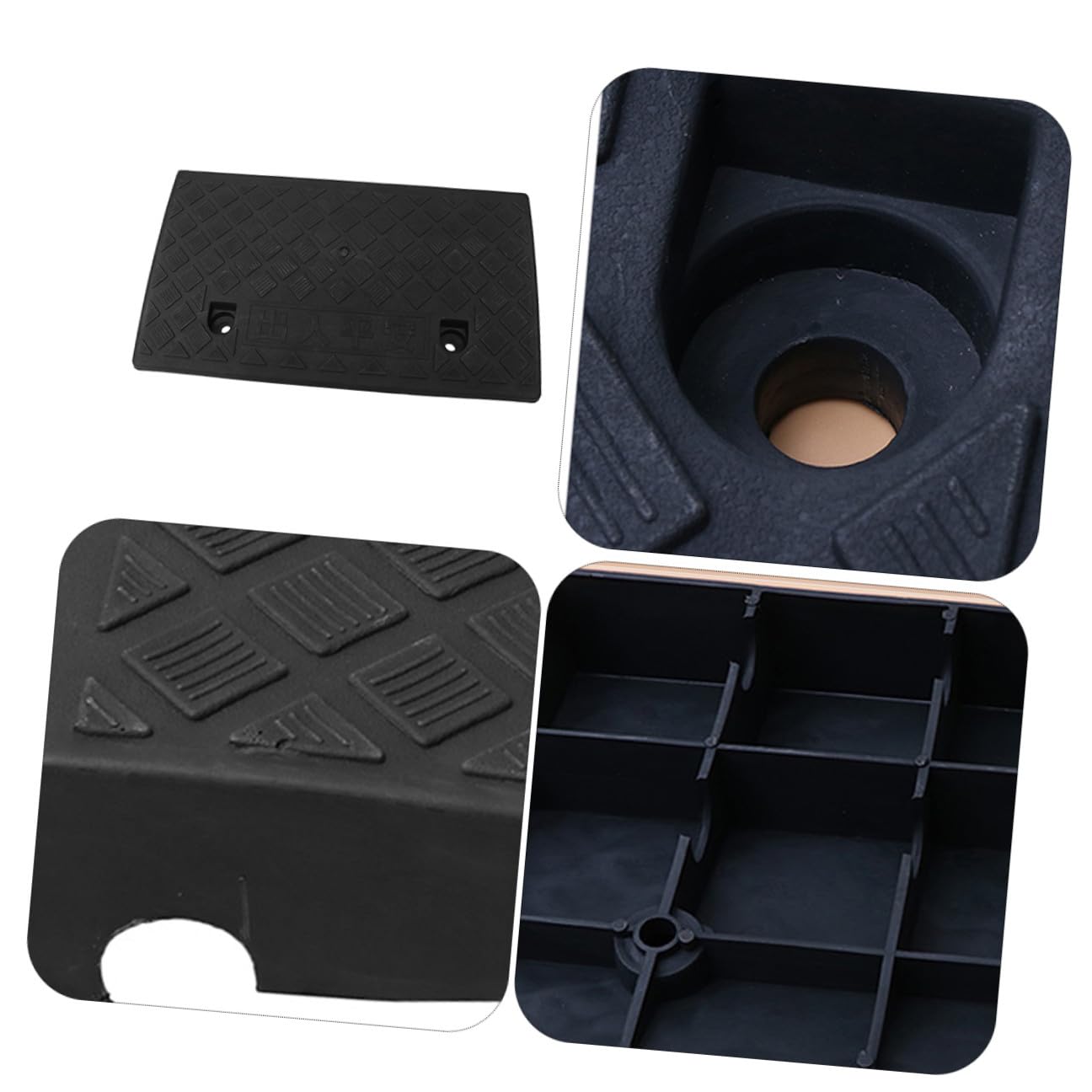 Rampa Plástica Antideslizante para Umbral de Coche y Silla de Ruedas