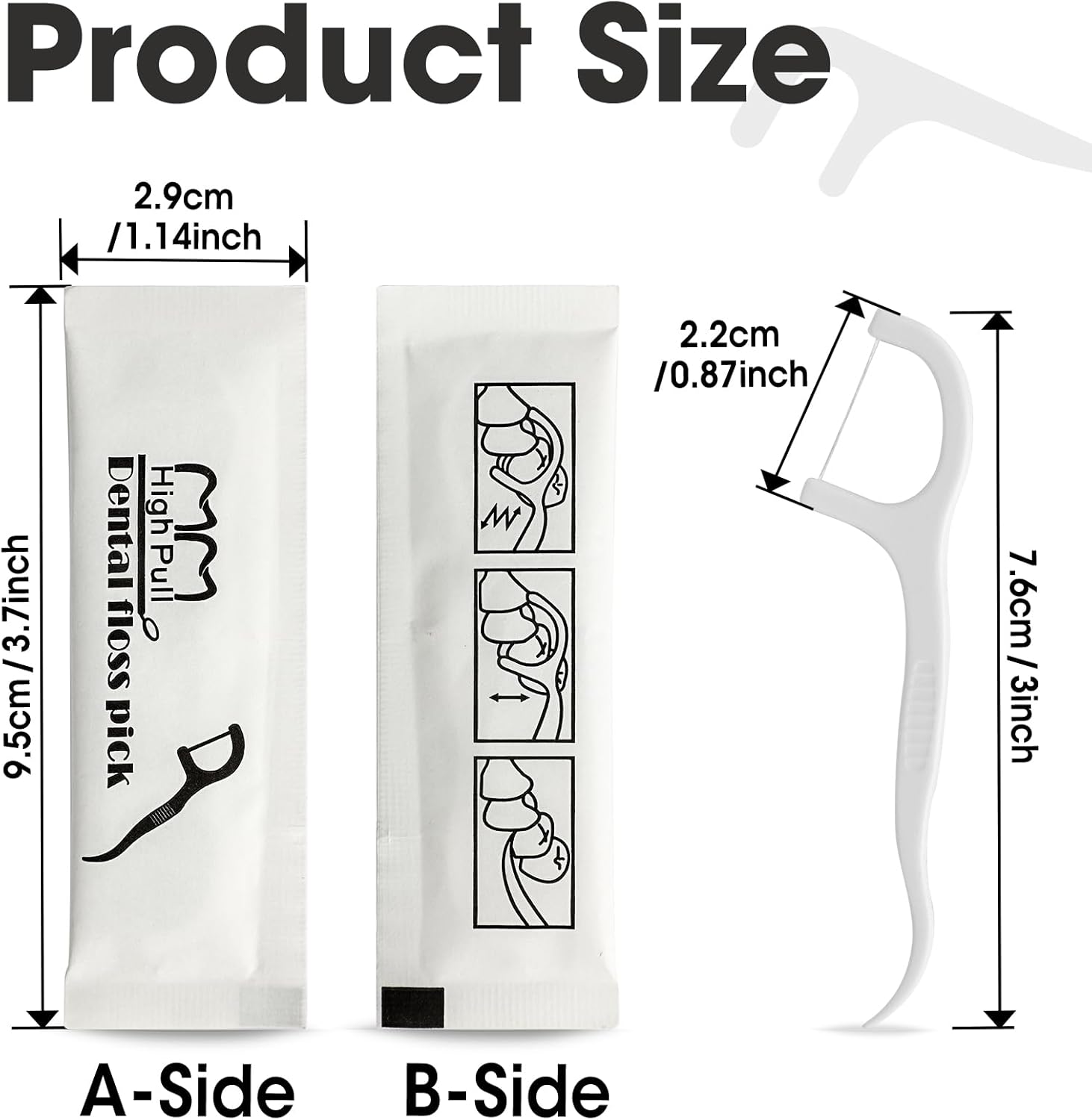 AZEN 2500 Count Dental Floss Bulk, Individually Wrapped Floss Picks, Toothpicks Flossers for Adults, Ideal Travel Flossers for Deep Cleaning