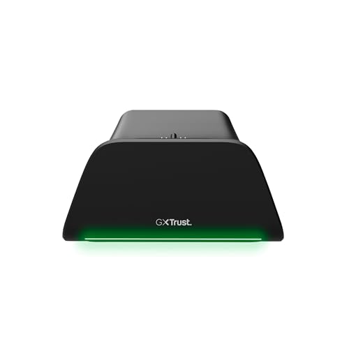 Trust GXT 255 PS5 stacja ładująca do kontrolera Dualsense, Playstation 5 LED z designerskim miejscem, szybkie ładowanie, antypoślizgowa podkładka, w zestawie kabel USB-C C, akcesoria PS5, czarna