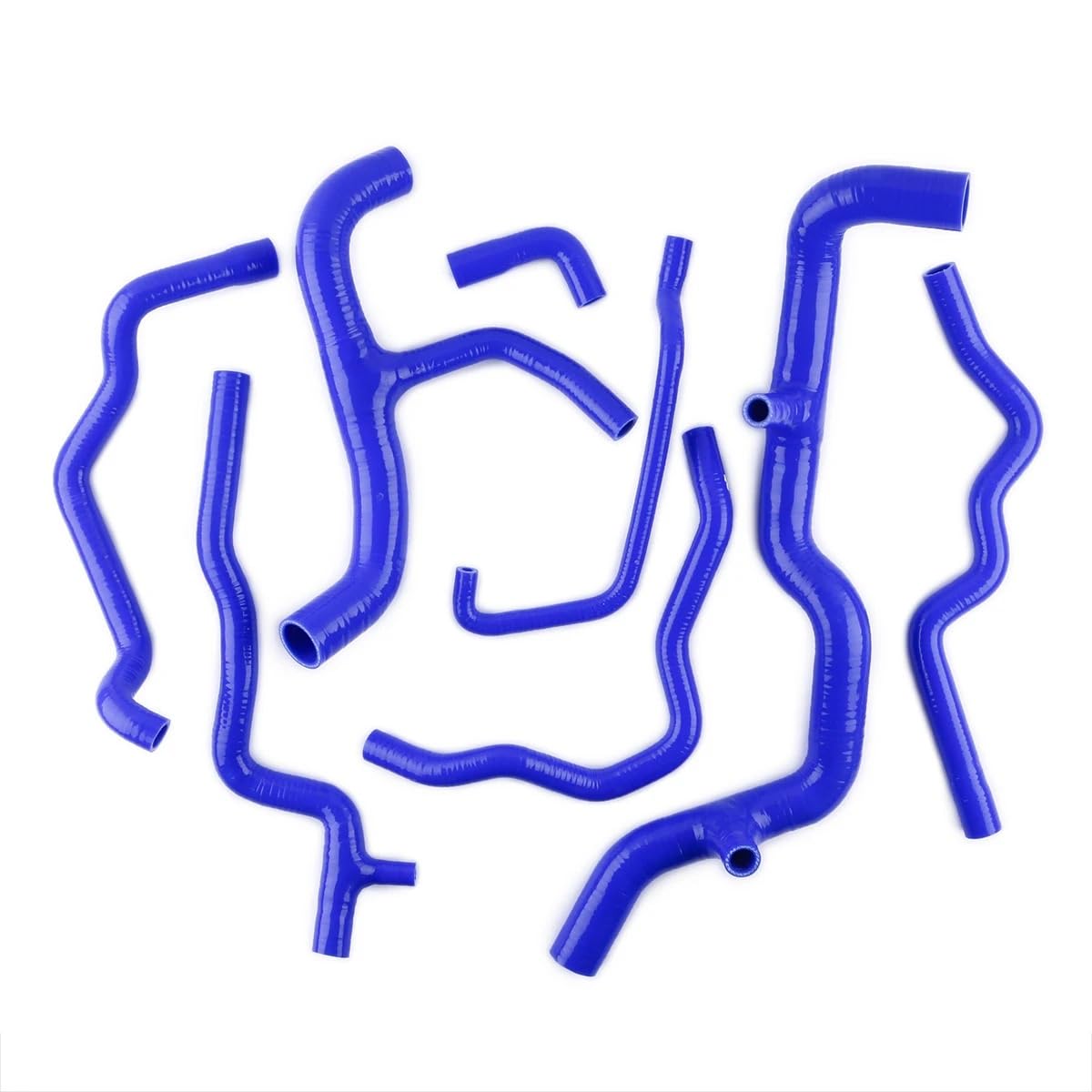 Manguera de Silicona 8 Uds 3 Capas for Renault3 Clio3 III RS 197 200 Sport 2,0 16V Kit de Manguito de refrigeración de radiador de Silicona Superior e Inferior Accesorios para Motos(Blue)