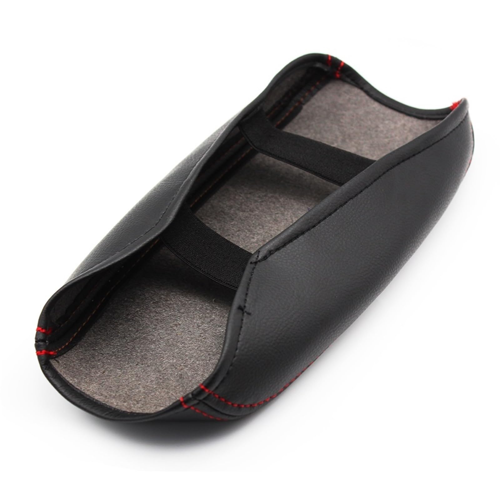 Auto-Armlehnen-Aufbewahrungsbox Für CRV 2017 2018 2019 Auto Mikrofaser Leder Center Control Armlehne Box Abdeckung Trim(Black-red line)