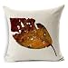 All Smiles Decor Autumn Fall Leaf Throw Pillow Case Cushion Cover 18x18 Decorative Cotton Linen for Sofa Couch