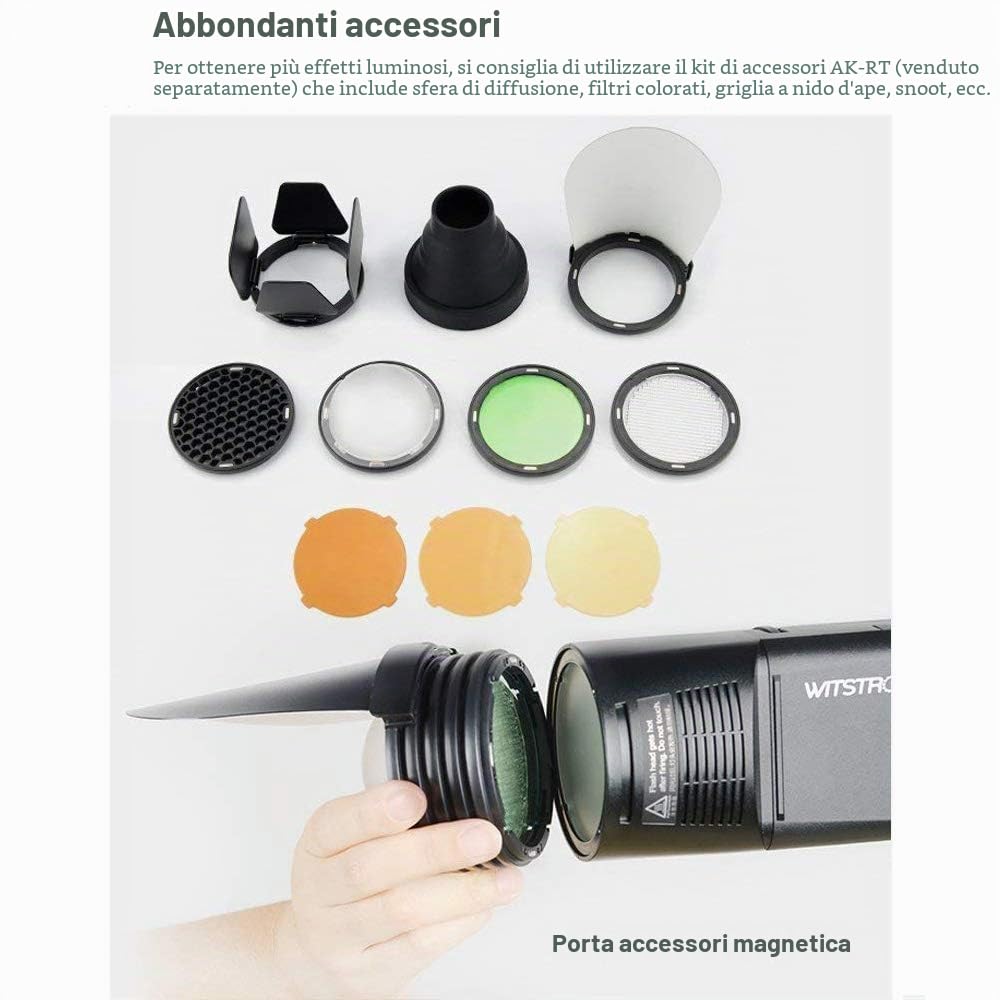 GODOX H200R Tête flash ronde pour AD200