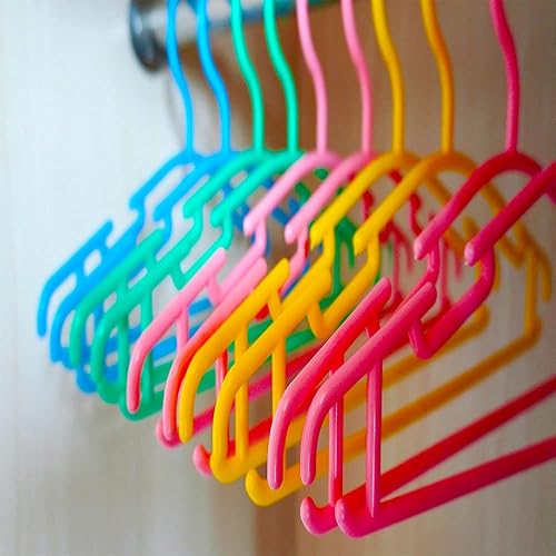 Miniatura 5 de Perchas amarillas para niños, perchas de plástico para niños, perchas para guardería (amarillo, 100)