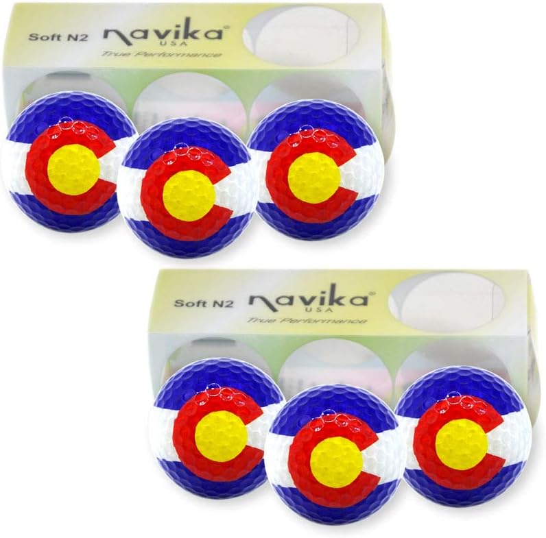 Navika Golf Balls- Colorado State Flag (6-Pack)