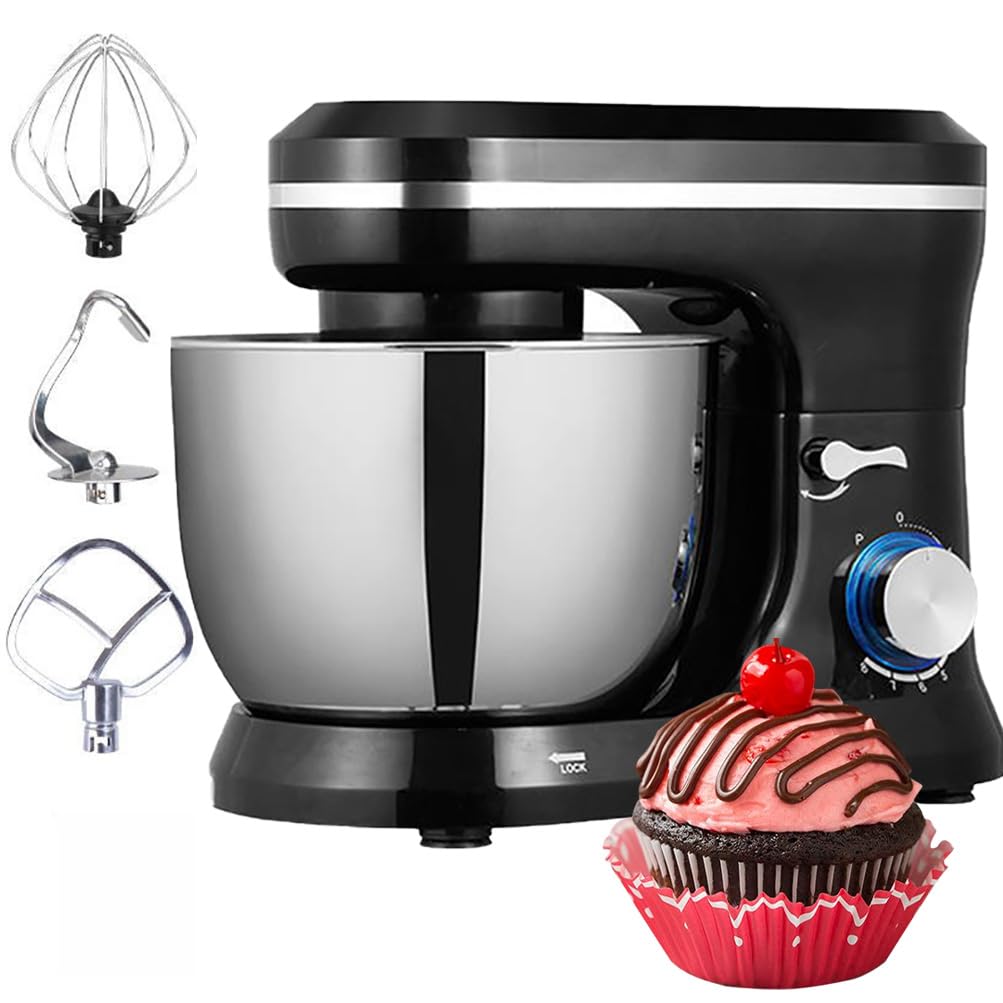Batteur sur Socle 3 en 1 de 5 L mélangeur de cuisine 1200W