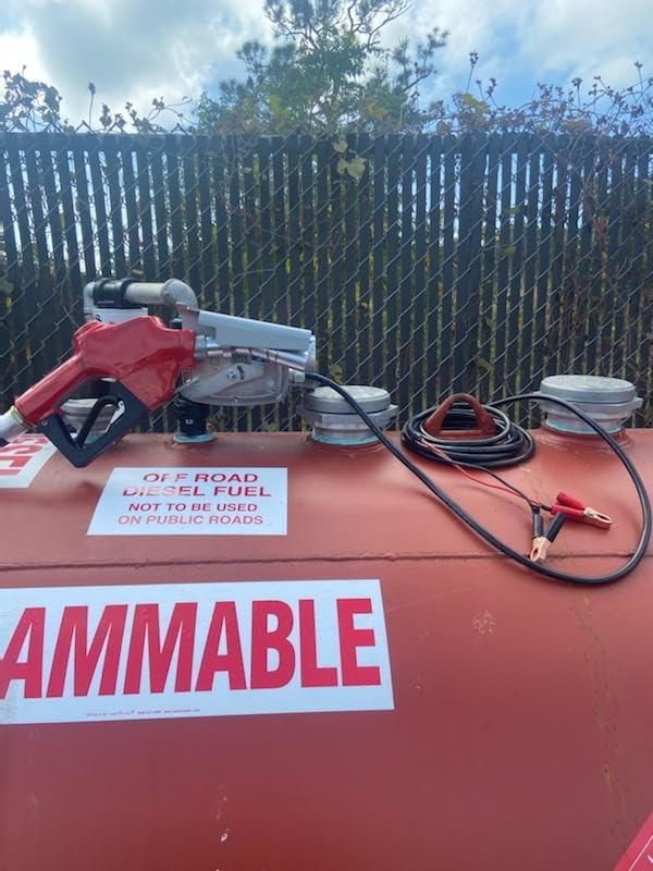 Miniatura 9 de Macnaught Bomba de transferencia de combustible M3 12V 20GPM de 1 pulgada de alto caudal. Boquilla, manguera de descarga, expandible a 36" de